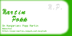martin popp business card